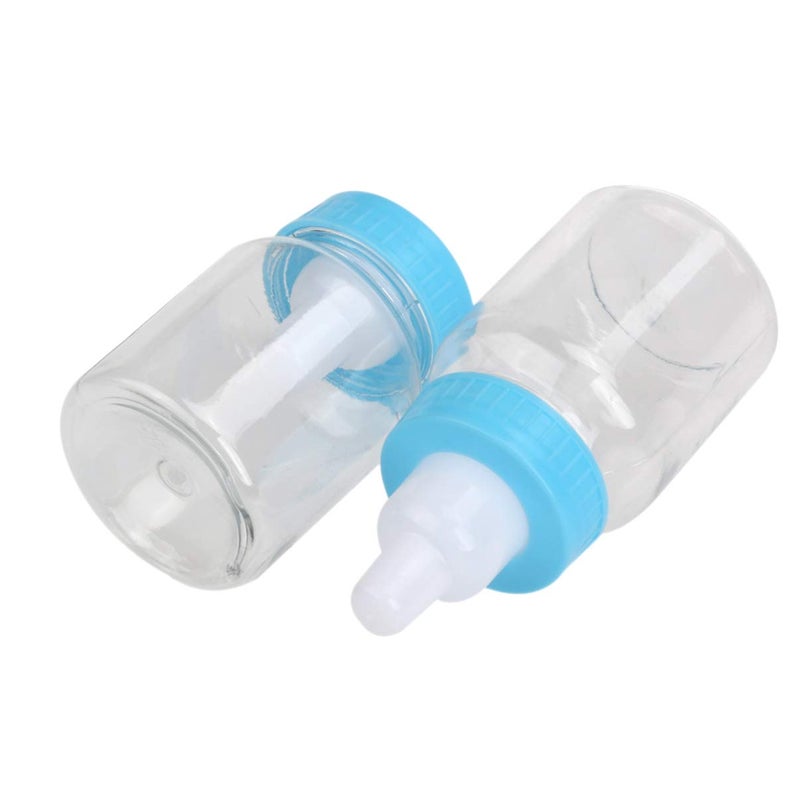 comfrt 12pcs Baby Bottles Mini Plastic Milk Bottle Adorable Baby Party Favors for Baby Shower Parties Games Decoration Blue - Image 2