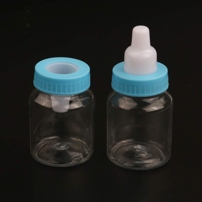 comfrt 12pcs Baby Bottles Mini Plastic Milk Bottle Adorable Baby Party Favors for Baby Shower Parties Games Decoration Blue - Image 3