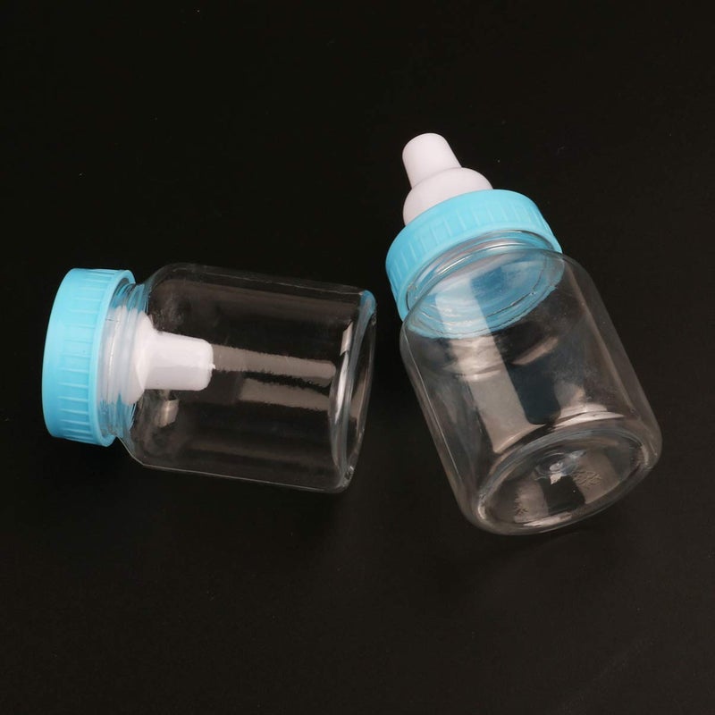 comfrt 12pcs Baby Bottles Mini Plastic Milk Bottle Adorable Baby Party Favors for Baby Shower Parties Games Decoration Blue - Image 5