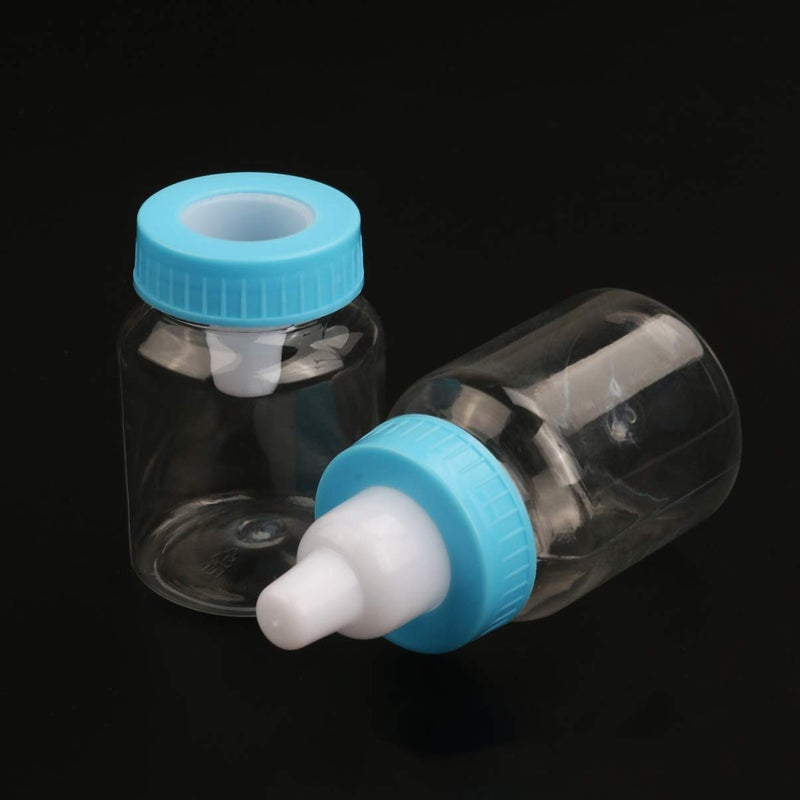 comfrt 12pcs Baby Bottles Mini Plastic Milk Bottle Adorable Baby Party Favors for Baby Shower Parties Games Decoration Blue - Image 4