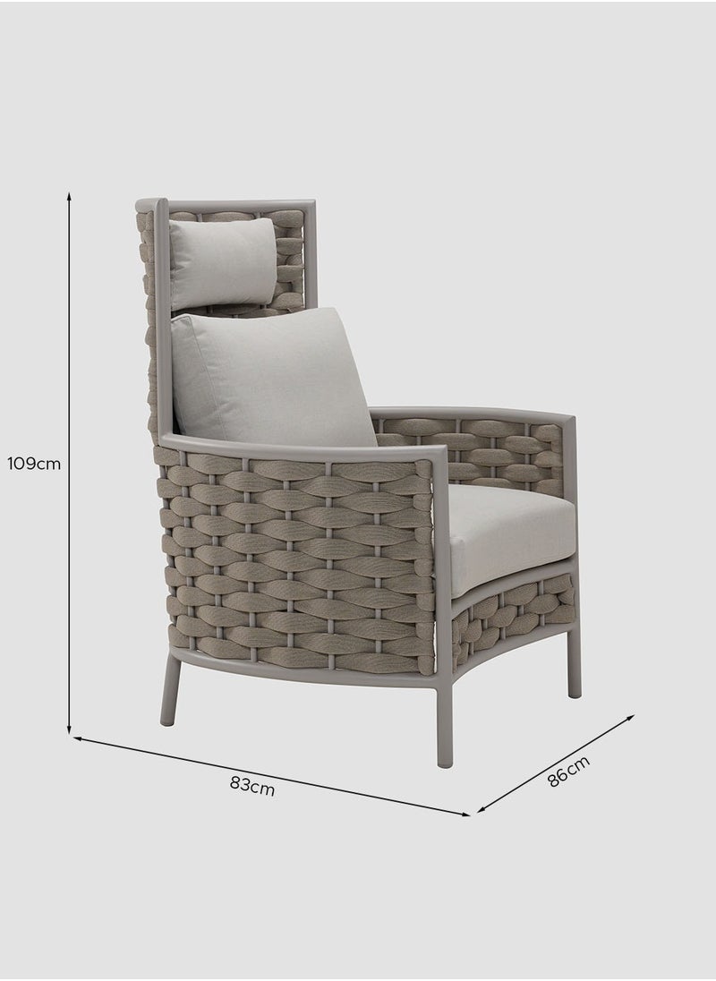 AL HUZAIFA FURNITURE - Loop Outdoor Single Sofa High-Back - Image 1