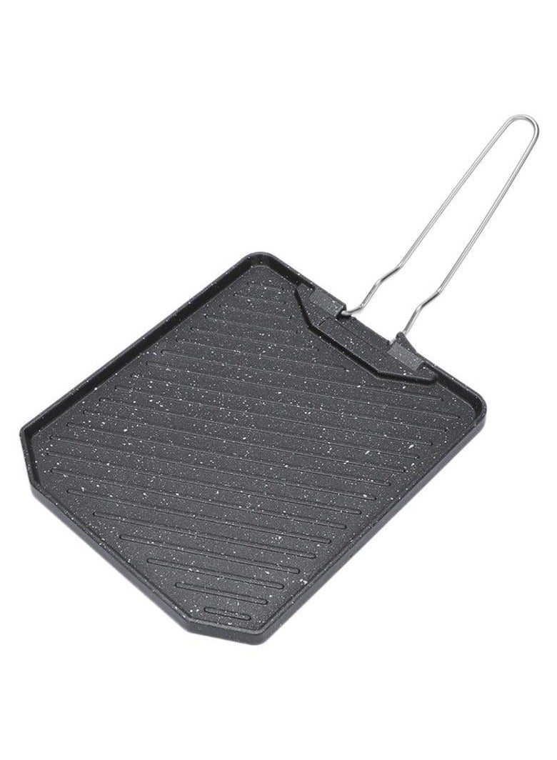 general Outdoor camping cassette stove barbecue pan home barbecue pan non-stick frying pan easy to clean portable grill pan - Image 1