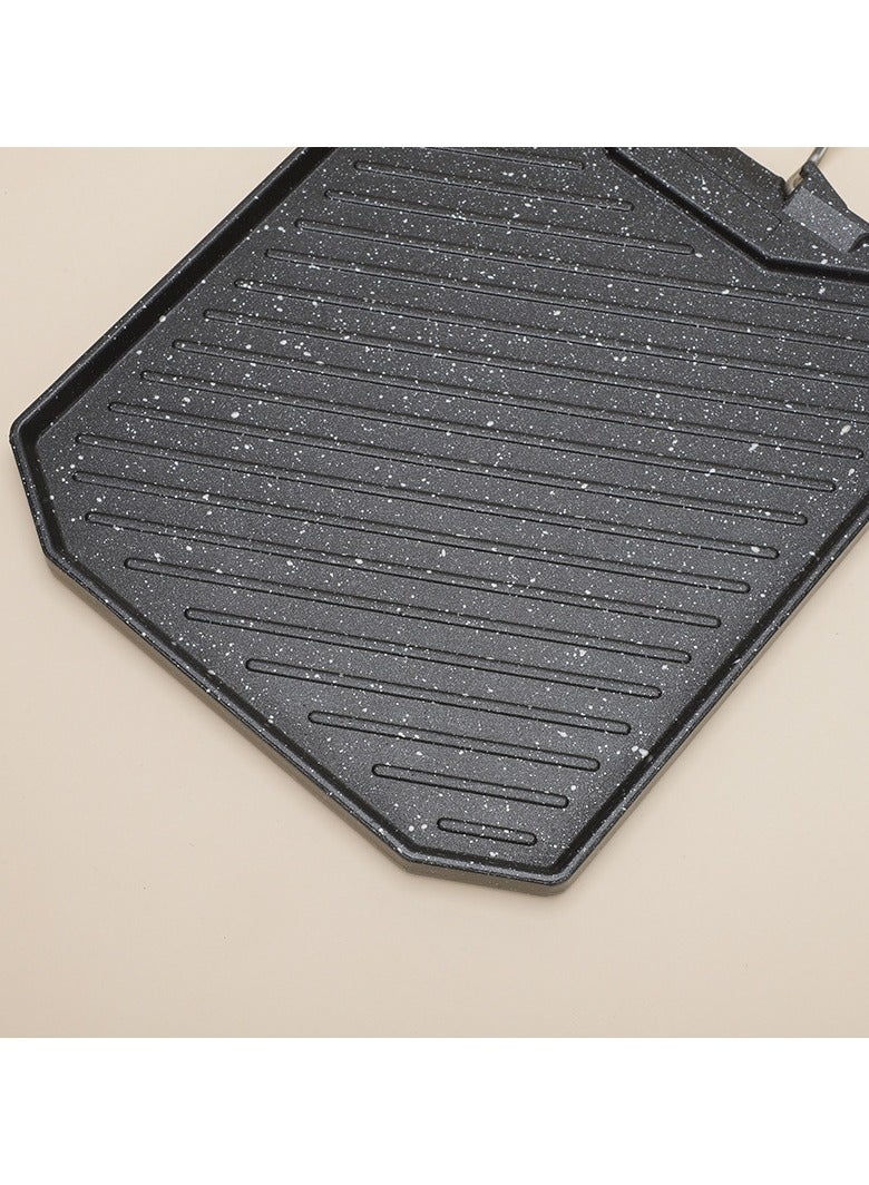 general Outdoor camping cassette stove barbecue pan home barbecue pan non-stick frying pan easy to clean portable grill pan - Image 3