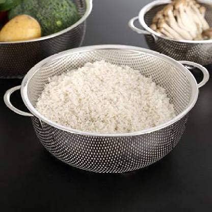 MYPS Stainless Steel Colander Sieve Rice Washing Filter Strainer Vegetable Drainer Basket Kitchen Tools Food Grade Beans Fruit Bowl Drainer - Image 2