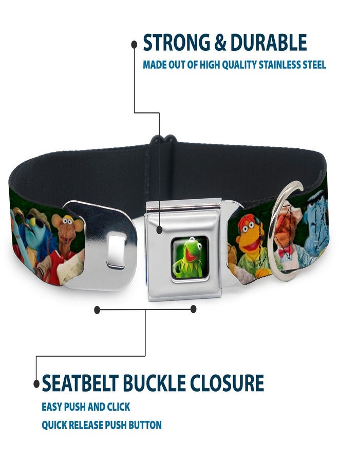 Buckle Down Dog Collar Seatbelt Buckle Muppets 20 Character Group Pose Greens 15 to 26 Inches 1.0 Inch Wide - Image 4