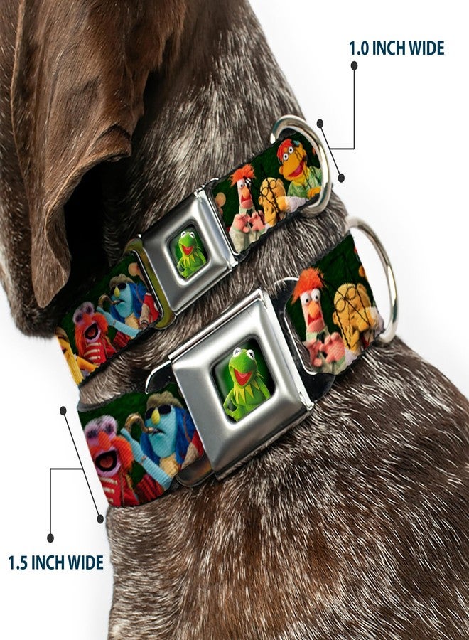 Buckle Down Dog Collar Seatbelt Buckle Muppets 20 Character Group Pose Greens 15 to 26 Inches 1.0 Inch Wide - Image 2