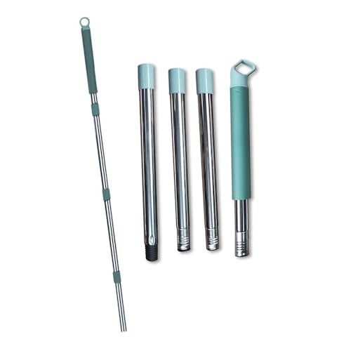UPC U.P.C. Plastic Flat Mop Telescopic Rod, Height Adjustable For Easy Cleaning - Suitable For Upc Flat Mop (Green) - Image 1