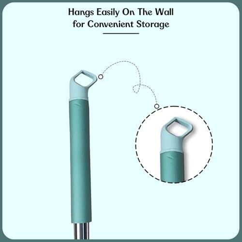 UPC U.P.C. Plastic Flat Mop Telescopic Rod, Height Adjustable For Easy Cleaning - Suitable For Upc Flat Mop (Green) - Image 2