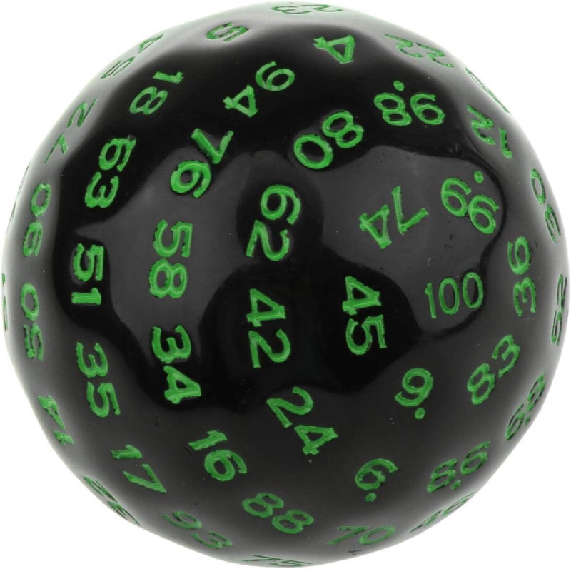 klarako 100 Polyhedral Toys Multi Sided Acrylic Table Board Game Playing Games , Green - Image 1