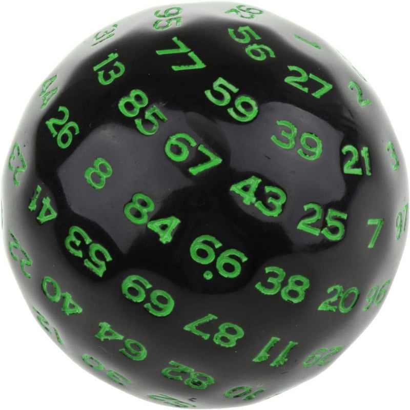 klarako 100 Polyhedral Toys Multi Sided Acrylic Table Board Game Playing Games , Green - Image 5