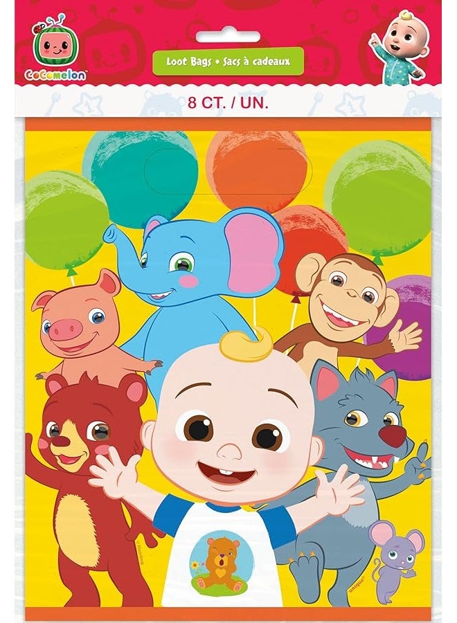 Unique Unique Cocomelon Goodie Bags Set - 24 Cocomelon Plastic Party Favor Bags, Checklist - Cocomelon Birthday Party Decorations and Supplies, Officially Licensed  - Image 1