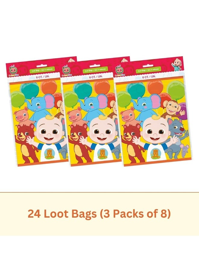 Unique Unique Cocomelon Goodie Bags Set - 24 Cocomelon Plastic Party Favor Bags, Checklist - Cocomelon Birthday Party Decorations and Supplies, Officially Licensed  - Image 5