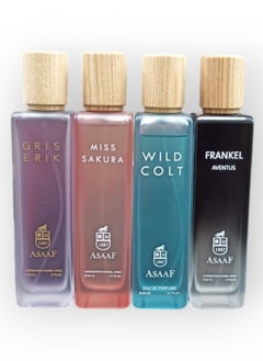 بكج عساف ( مس ساكورا + وايلد كولت + جريس ايرك+فرانكل افنتوس ) 4*لكل عطر 200 ملي