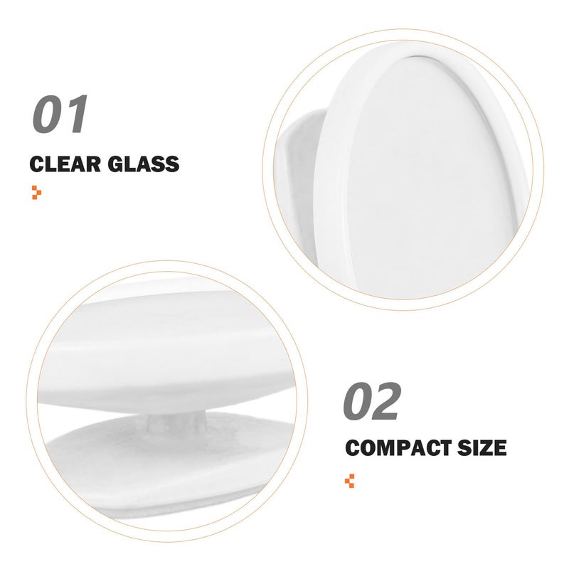 White Car Blind Spot Mirror Wide Angle Convex Rearview Mirror for Enhanced Safety Lane Change Assistance - Image 4