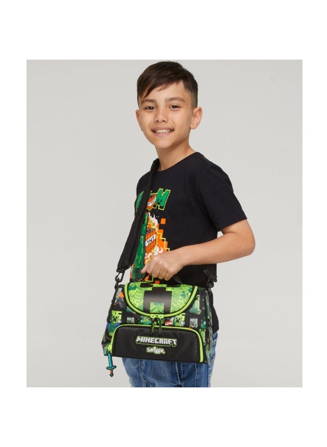 Smiggle Children's Double-Layer Insulated Lunch Bag with Cartoon Print, Student Lunchbox, Portable Large Capacity Food Carrier Bag - Image 4