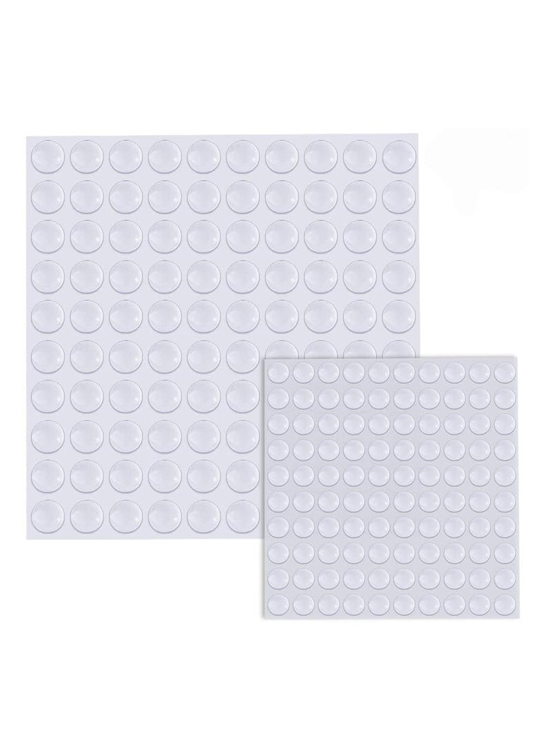 Zikra Clear Rubber Feet Bumper Pads Clear Adhesive Bumper Pads Self Stick Bumpers Door Buffer Pads Noise Dampening for Cupboard Drawers Glass Tops Picture Frames 200Pcs - Image 1