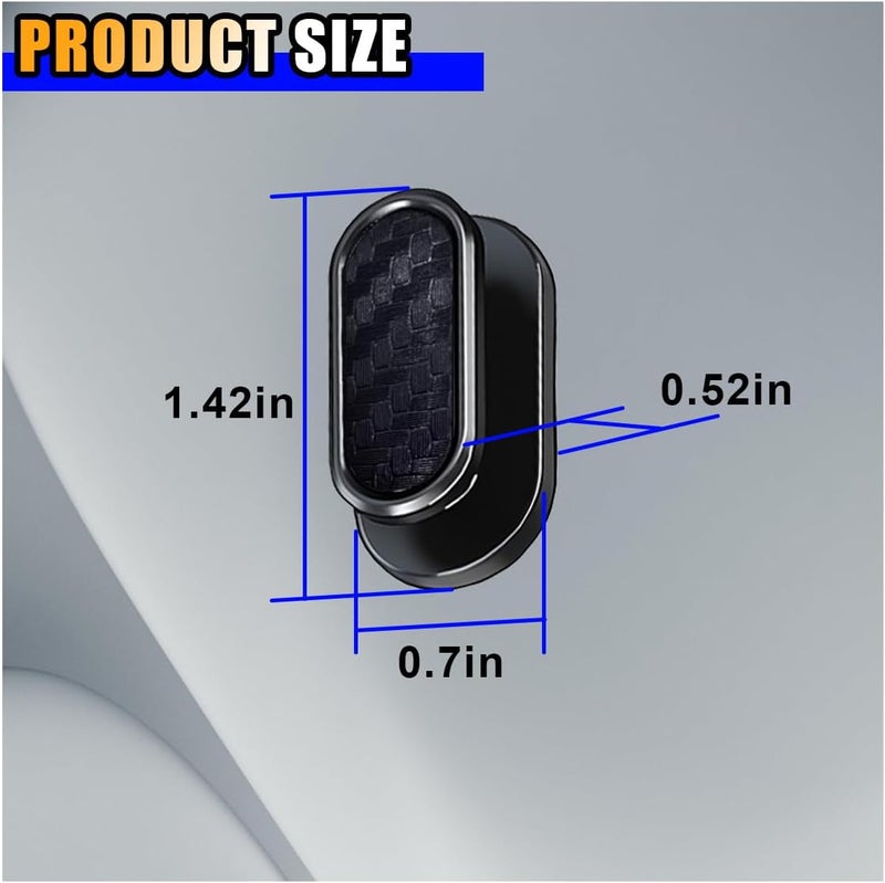 KITUREK 4 PCS Car Mini Hooks - Strong Self-Adhesive Backseat Hangers for Car Interior Accessories (Carbon Fiber) - Image 2