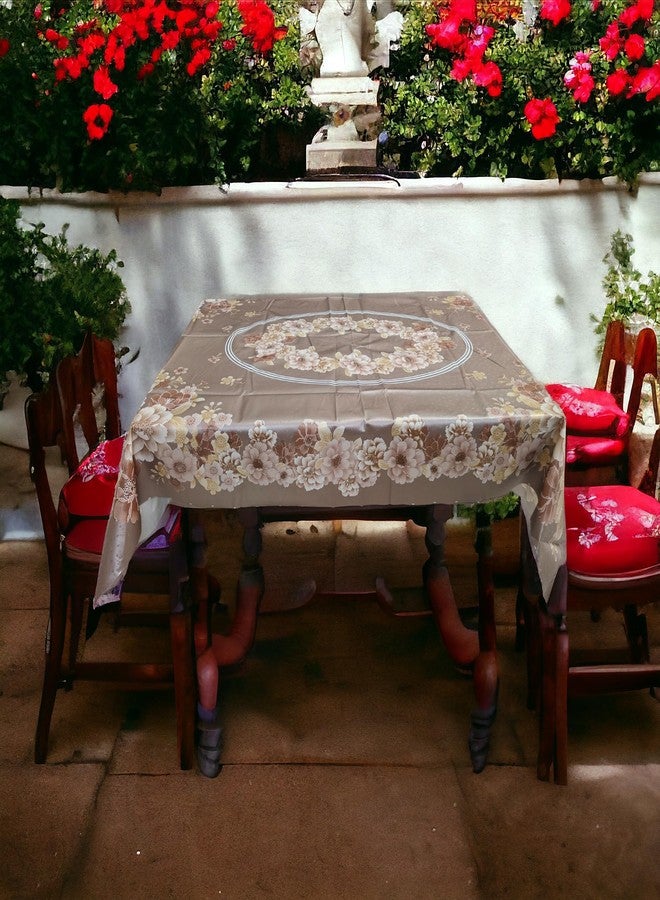 Mopak Decor غطاء طاولة مستطيل ثلاثي الأبعاد من موباك ديكور، مقاس صغير، مناسب لشخصين إلى أربعة أشخاص، 36 × 54، غطاء مطبوع بدون دانتيل - (ياسمين بني) - Image 5