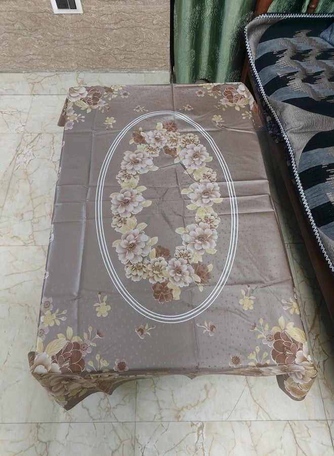 Mopak Decor غطاء طاولة مستطيل ثلاثي الأبعاد من موباك ديكور، مقاس صغير، مناسب لشخصين إلى أربعة أشخاص، 36 × 54، غطاء مطبوع بدون دانتيل - (ياسمين بني) - Image 3