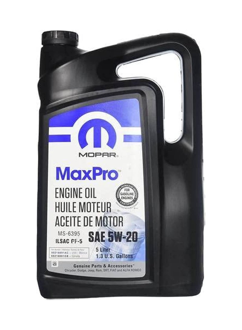 Mopar Mopar Genuine Engine Oil Max-Pro SAE 5W-20 Motor Oil 5-liter (1.3 U.S. GAL)  - Image 1