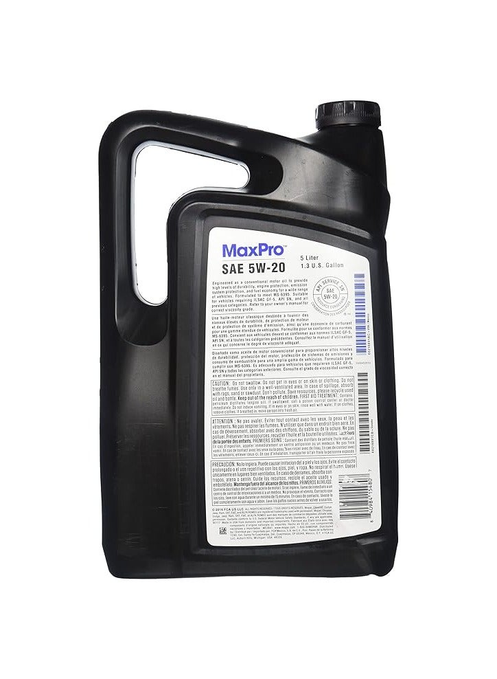 Mopar Mopar Genuine Engine Oil Max-Pro SAE 5W-20 Motor Oil 5-liter (1.3 U.S. GAL)  - Image 2