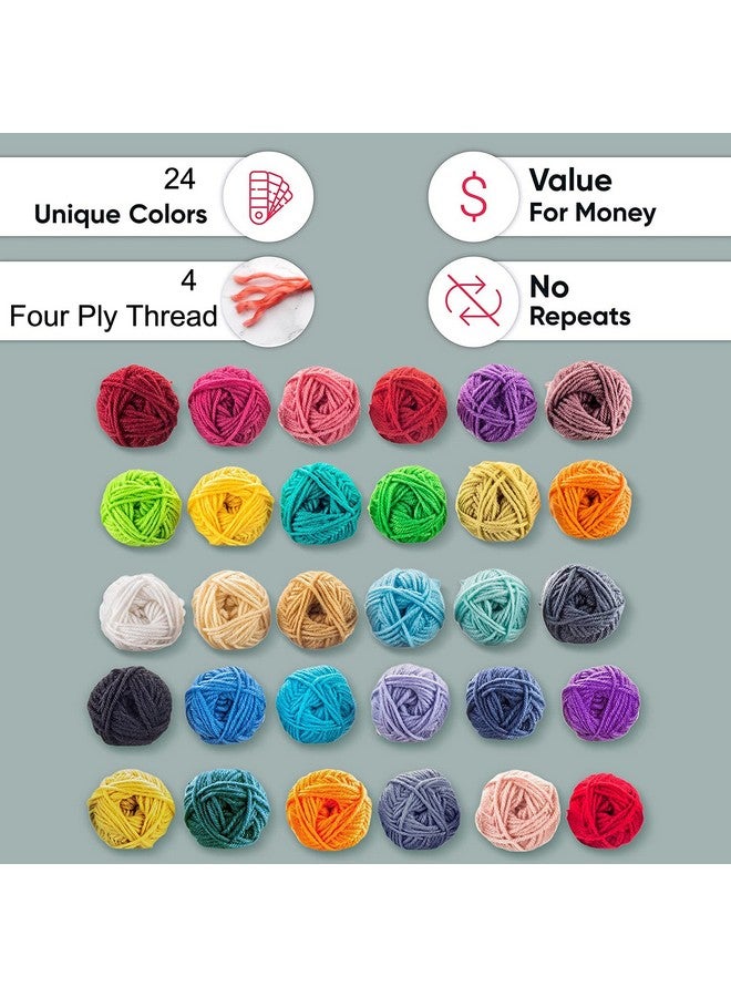 TIMESETL TIMESETL Acrylic Wool Yarn Randomly Send Multicolored For Crochet And Knitting. 6 Pcs, 90 Gram - Image 5