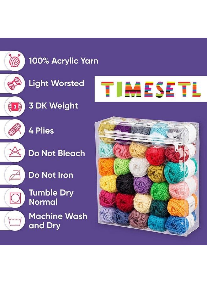 TIMESETL TIMESETL Acrylic Wool Yarn Randomly Send Multicolored For Crochet And Knitting. 6 Pcs, 90 Gram - Image 2