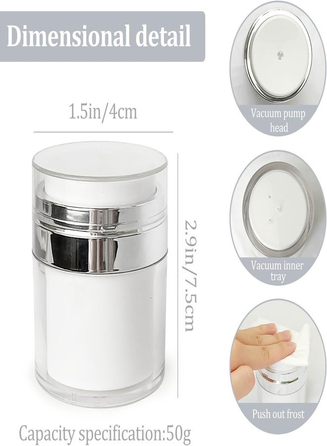 Elvana Travel Cream Dispenser Bottle for Toiletries 1pcs-50ML,Leak-Proof Refillable Airless Cosmetic Container with Pump for Thick Moisturizer Cream,Body Lotion,Skincare, Vacuum Bottle Dispenser - Image 3