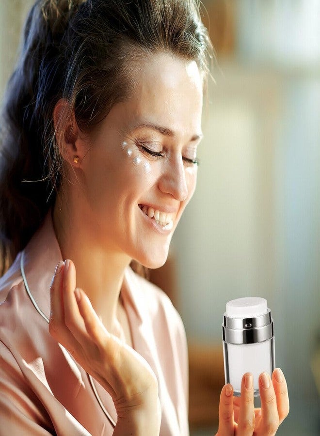 Elvana Travel Cream Dispenser Bottle for Toiletries 1pcs-50ML,Leak-Proof Refillable Airless Cosmetic Container with Pump for Thick Moisturizer Cream,Body Lotion,Skincare, Vacuum Bottle Dispenser - Image 2