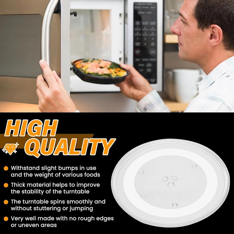 Fetechmate Microwave Glass Turntable Plate 13 1/2 inch Replacement for Pana-Sonic Frig-idaire G-E 13.5 inch Microwave Glass Plate Replace 5304464116 F06015Q00AP A06014T00AP WB49X10114 5304509621 by - Image 5