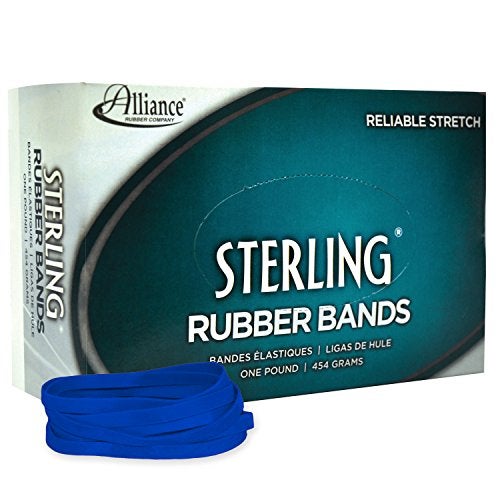 Alliance Rubber 44645 Sterling Rubber Bands Size #64, 1 lb Box Contains Approx. 425 Bands (3 1/2 x 1/4 Inches , Blue) - Image 2