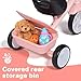Bobike Toddler Tricycle for Ages 25 Years Tricycle with 2 LED Light Wheels Toddler Bike with 3Position Seat and Rear Basket Kids Bike Gift for Boys Girl Pink - Image 4