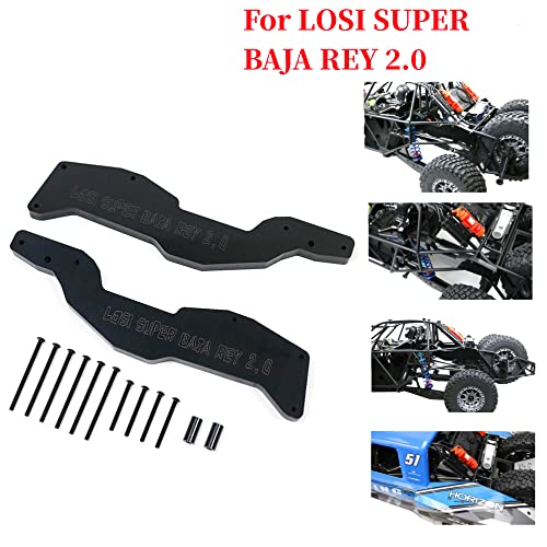 XBERSTAR 2PCS Pipe Frame Rear Reinforced Support Parts for 16 LOSI Super Baja Rey 20 RC Black - Image 4