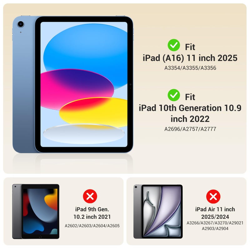 CoBak Premium Leather Case for iPad (A16) 11th Generation 11 Inch (2025), iPad 10th Generation 10.9 Inch (2022) - Elegant Magnetic Flip Cover with Auto Wake/Sleep, Pencil Holder, and Multi-Angle Stand - Image 2