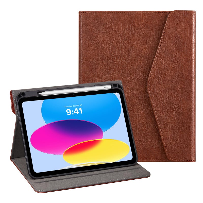 CoBak Premium Leather Case for iPad (A16) 11th Generation 11 Inch (2025), iPad 10th Generation 10.9 Inch (2022) - Elegant Magnetic Flip Cover with Auto Wake/Sleep, Pencil Holder, and Multi-Angle Stand - Image 1