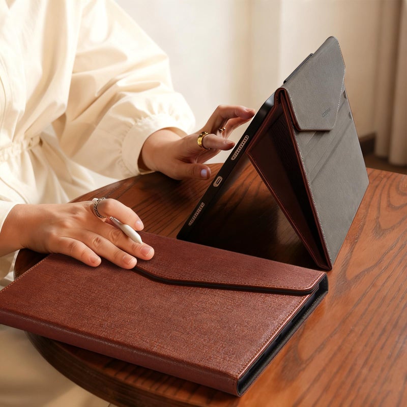 CoBak Premium Leather Case for iPad (A16) 11th Generation 11 Inch (2025), iPad 10th Generation 10.9 Inch (2022) - Elegant Magnetic Flip Cover with Auto Wake/Sleep, Pencil Holder, and Multi-Angle Stand - Image 5