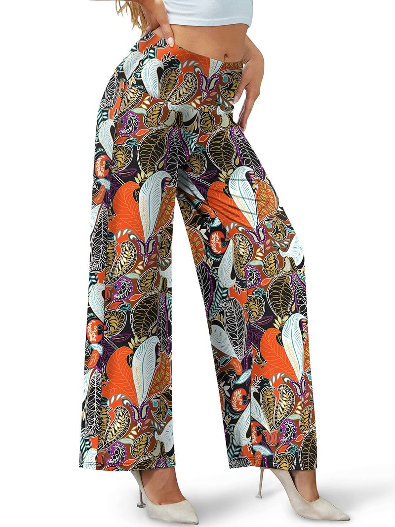 Arolina Women's Stretchy Wide Leg Palazzo Lounge Pants Casual Comfy High Waist Palazzo Pants - Image 2
