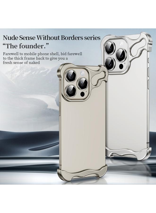 S-TOP Case For iPhone 14 Pro Frameless Metal Corner Pad Phone Case with Lens Film - Image 2