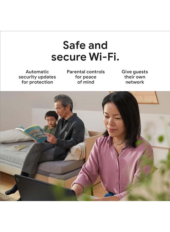 Google Nest WiFi Pro - 6E - Reliable Home Wi-Fi System with Fast Speed and Whole Home Coverage - Mesh Router - 3 Pack SNOW - Image 4