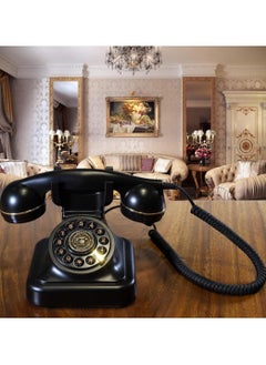 Generic Vintage Rotary Dial Telephone – Black Retro Landline Phone, Classic Old-Fashioned Corded Phone for Home, Office, Desk, Antique Decorative Telephone for Home Decor, Collectible Style  - Image 4