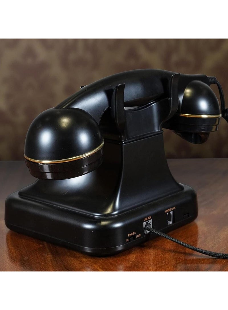 Vintage Rotary Dial Telephone – Black Retro Landline Phone, Classic Old-Fashioned Corded Phone for Home, Office, Desk, Antique Decorative Telephone for Home Decor, Collectible Style - Image 3