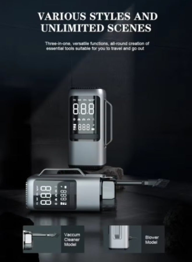 MANAM TRADING Car Jump Starter -  Multi-Function Tool - 12V - Tire Inflator - Vacuum Cleaner - Blower - Power Bank - Air Compressor - Flashlight - SOS Alarm Light - Tire Pressure Checker - Image 2