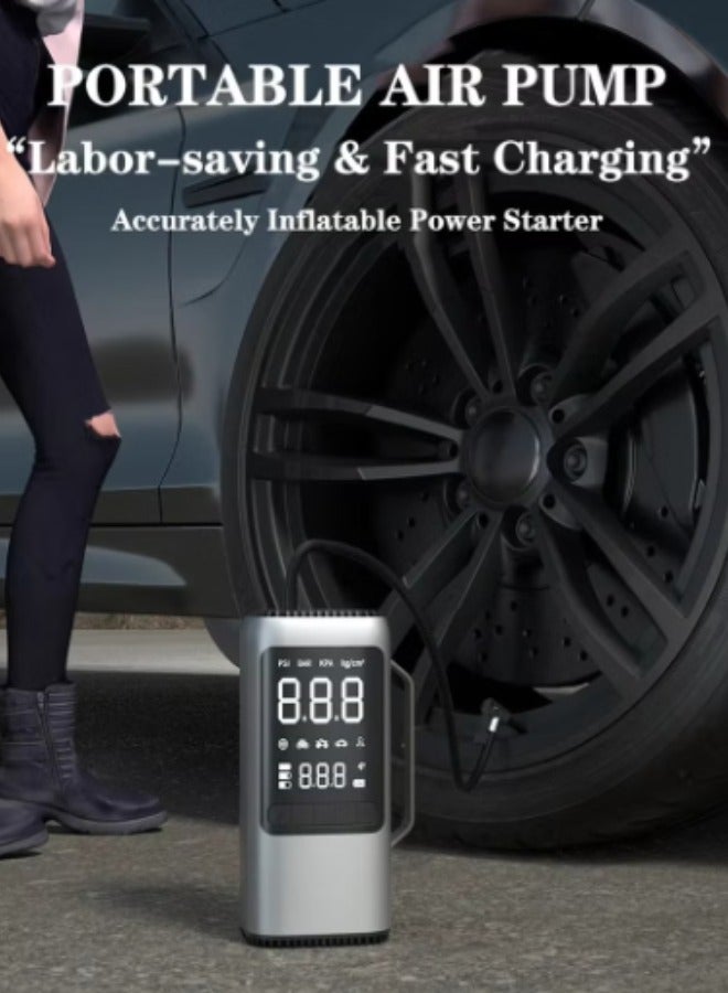 MANAM TRADING Car Jump Starter -  Multi-Function Tool - 12V - Tire Inflator - Vacuum Cleaner - Blower - Power Bank - Air Compressor - Flashlight - SOS Alarm Light - Tire Pressure Checker - Image 5