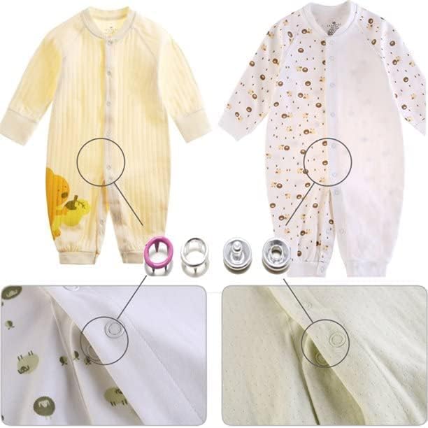 Asterin Sales Asterin sales 100 Pieces Thickened Snap Fasteners Kit with Silver Button Use Hand Pressure Pliers to Make Your Own Sewing Buttons for Kids Clothes Purses Shoes and More Multicolor  - Image 4