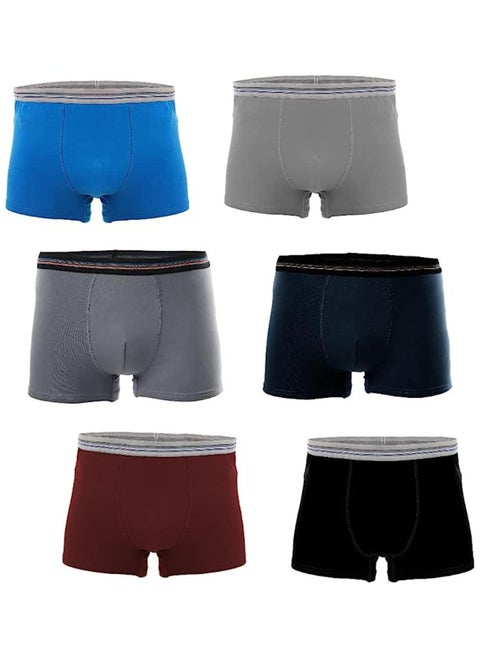Pack of 6 Everyday Plain Cotton Boxer for Men