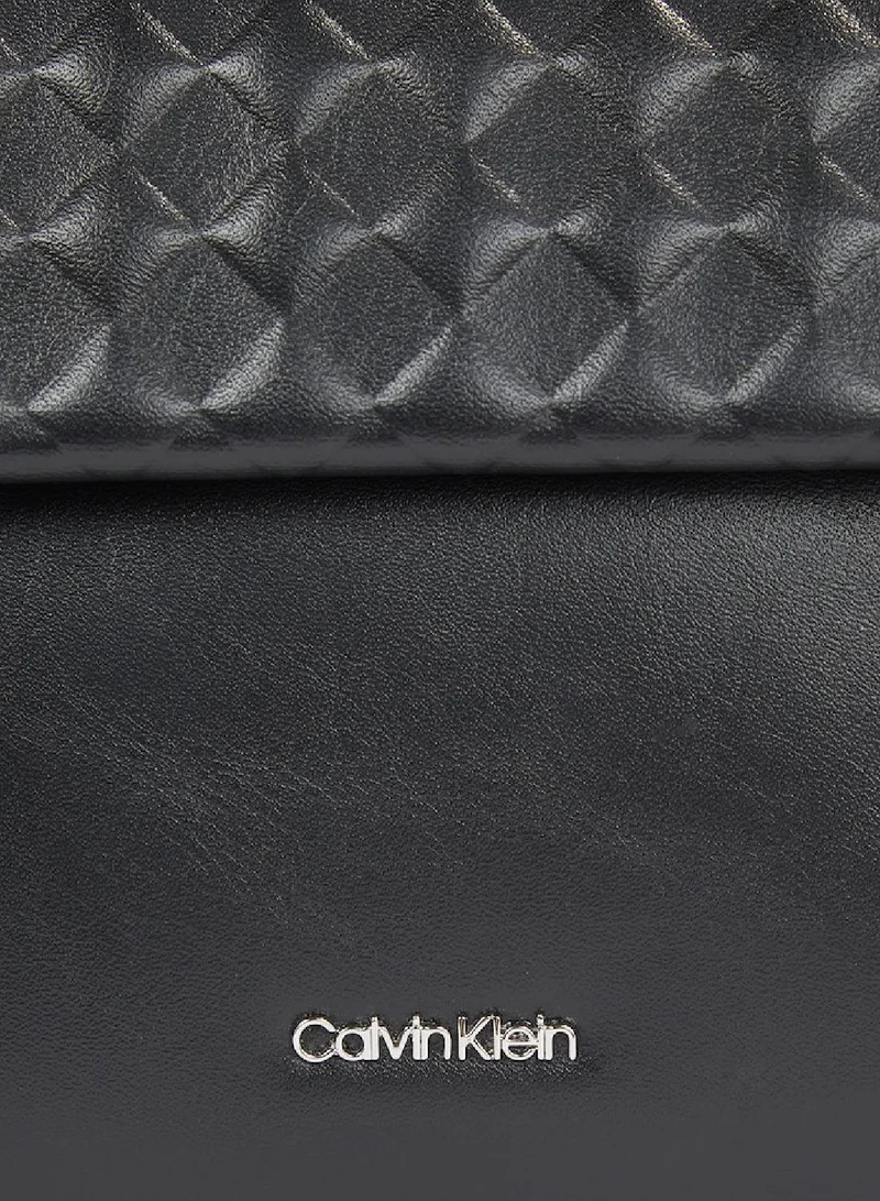 CALVIN KLEIN Women's Mini Quilted Crossover Bag - Polyester, Black