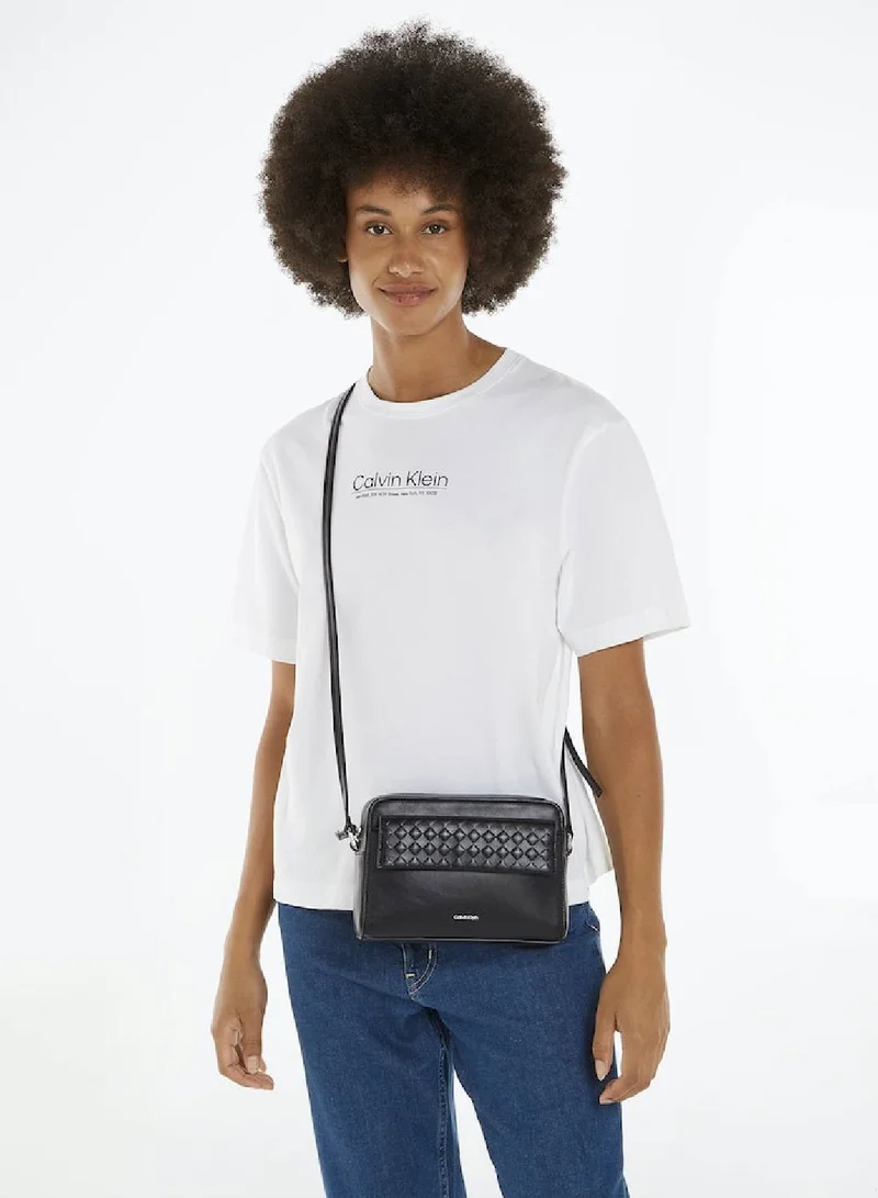 CALVIN KLEIN Women's Mini Quilted Crossover Bag - Polyester, Black