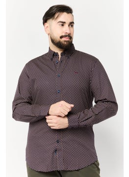 Harmont & Blaine Men Narrow Fit Embroidered Logo Long Sleeve Casual Shirt, Multicolor  - Image 1