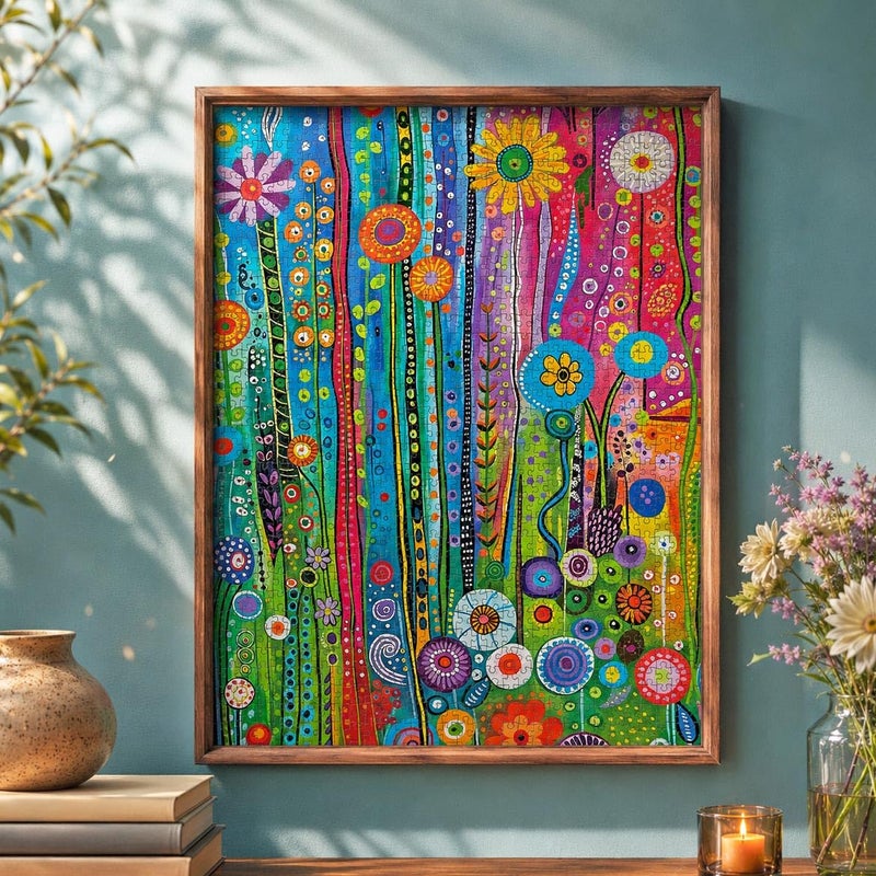 Cross & Glory | 1000 Piece Jigsaw Puzzles for Adults | Daisy Streets and Rainbow Skies | Abstract Flower Puzzles for Adults 1000 Pieces | Satin Finish | Ages 14+ Adult Puzzle Flowers - Image 3