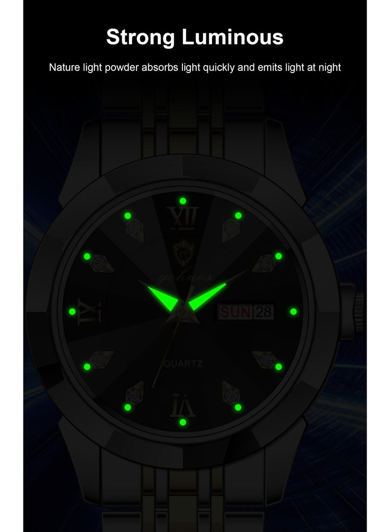 GOHUOS Women's Watch, Top Brand Luxury Stainless Steel Band Water Resistant Quartz Analog Classic Ladies Wrist Watch - 27mm - Mother or Girlfriend Gift - Image 5